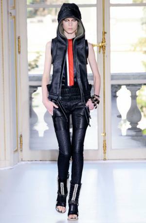 BALENCIAGA: The "robo-cop surf look" shown at its S/S 10/11 show is a key look for the season, said Evans.